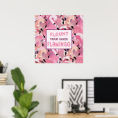 Lancez votre affiche de Flamant rose intérieur - R (Bureau à domicile)