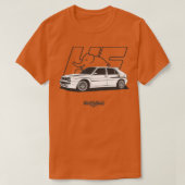 Lancia Delta HF Integrale Evo 2 zwart wit T-shirt (Design voorkant)