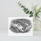 Lancia Stratus Sketch Briefkaart (Staand voorkant)