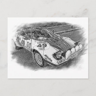 Lancia Stratus Sketch Briefkaart