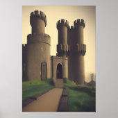L'ancien château de pierre | AI Art Poster (Devant)