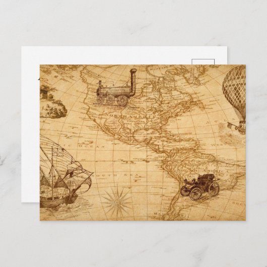 L'ancienne carte des Etats-Unis (Devant / Derrière)