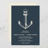 L'Ancre bleue | FAIRE-PART DE MARIAGE (Devant / Derrière)