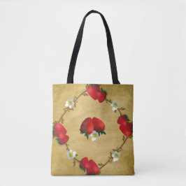Land Aardbeien Overal Print Canvas tas
