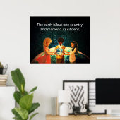 Land Aarde één Poster (Thuiskantoor)