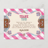Land Baby shower, bedankt kaarten