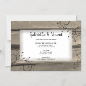 Land Barn Wood en Flowers Wedding Magnetische Uitnodiging (Voorkant)