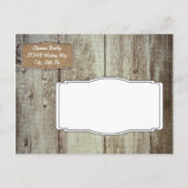 Land Barn Wood Rustic Save the Date Briefkaarten (Achterkant)