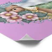 Land Beer in een hartafdruk Poster (Hoek)