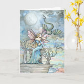 Land Beyond Fairy Dragon Wenskaart Kaart (Gele Bloem)