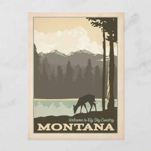 Land Big Sky | Montana Briefkaart (Voorkant)