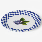 Land Blauwe bessen Papieren Bordje (Gekanteld)