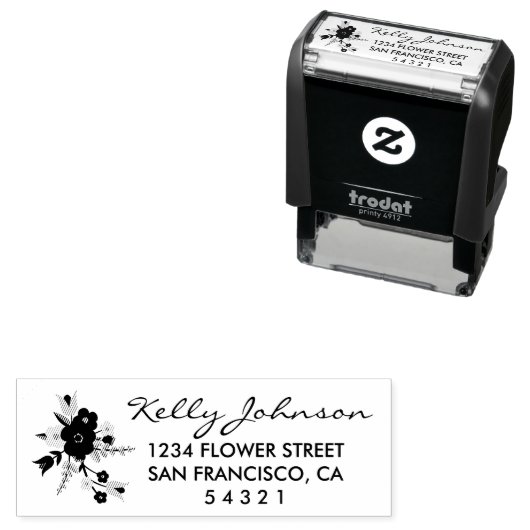 Land Bloemen Adres Stempel (In situ)