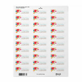 Land Bloemen Bruiloft Retouradres Labels (Full Sheet)