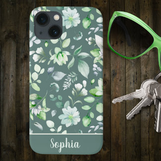 Land Bloemen Sage Groene handtekening iPhone 13 Hoesje