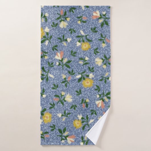 Land Blue Floral Badhanddoek (Badhanddoek)