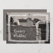 Land Boerderij bruiloft Opslaan Datum bekendmaking Kaart (Voorkant / Achterkant)