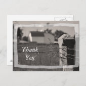 Land Boerderij Dank u Briefkaart (Voorkant / Achterkant)