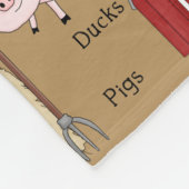 Land Boerderij en dieren fleece deken (Hoek)