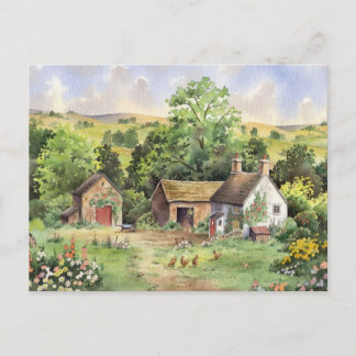 "Land Boerderij" idyllic country landscape Briefkaart