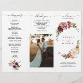 Land Boho Trivouding Wedding Programme Flyer (Voorkant)