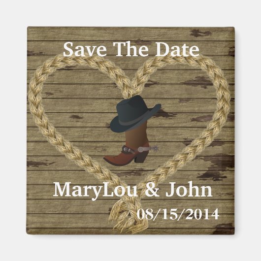 Land BRUILOFT Bewaar de DATUM Magneet (Voorkant)