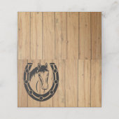 Land Bruiloft Paard Hoefijzer Western Hout (Buitenkant ongevouwen)