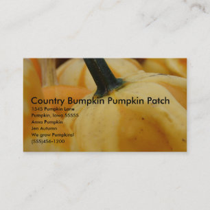 Land Bumpkin Pumpkin Patch, 15... Visitekaartje