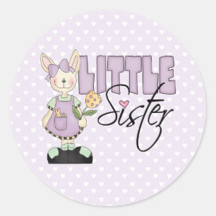 Land Bunny Little Sister (violet) Ronde Sticker