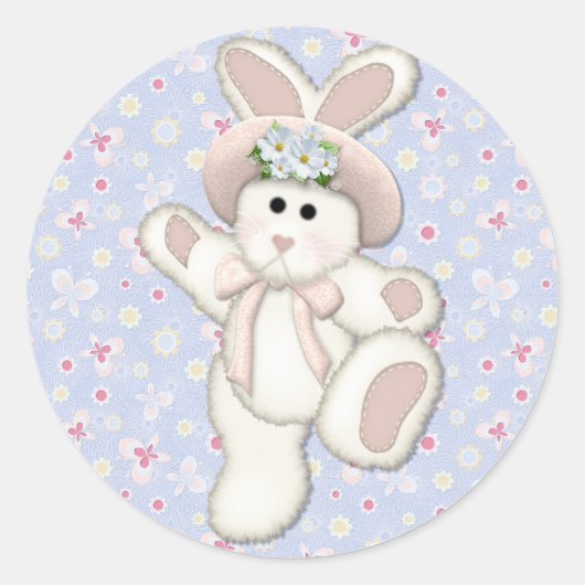 Land Bunny Ronde Sticker (Voorkant)