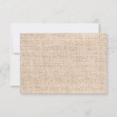 Land Burlap Maroon Red Lace Twine Wedding RSVP (Achterkant)