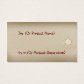 Land Buttonnen Label hangen Visitekaartjes (Achterkant)