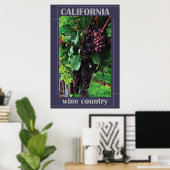 Land Californische wijn Poster (Thuiskantoor)