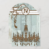 Land Chic Chocolate Mint Rustic Barn Wood Kaart (Voorkant / Achterkant)