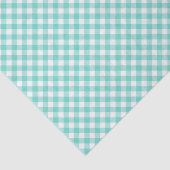 Land Chic Pastel Mint Turquoise Gingham Tissuepapier (Detail)