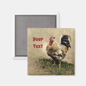 Land Chicken Rooster Magnet Magneet (Voorkant / Achterkant)