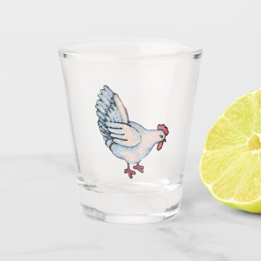 Land Chicken Shot Glass Shot Glas (Voorkant)