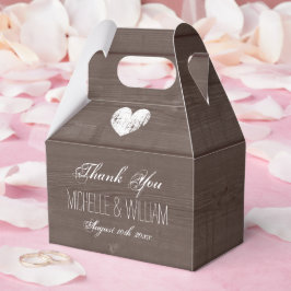  land chique houten graan bruiloft gunst doos bedankdoosjes