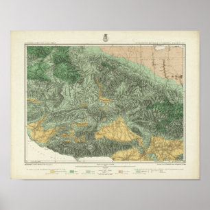 Land Classification Map van Californië Poster
