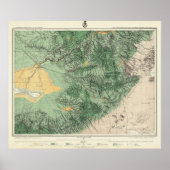 Land Classification Map van Zuid-Californië Poster (Voorkant)