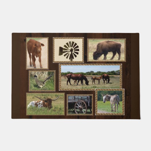 Land Collage Doormat Deurmat (Voorkant)