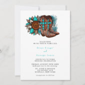 Land Cowboy Boots Barn Wedding Kaart (Voorkant)