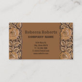 land cowgirl tooled leder western visitekaartje (Voorkant)