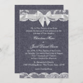 Land Denim en kant bruiloft Kaart (Voorkant / Achterkant)