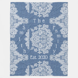 Land Denim en Loss Familienaam Ontdek je gegevens Fleece Deken