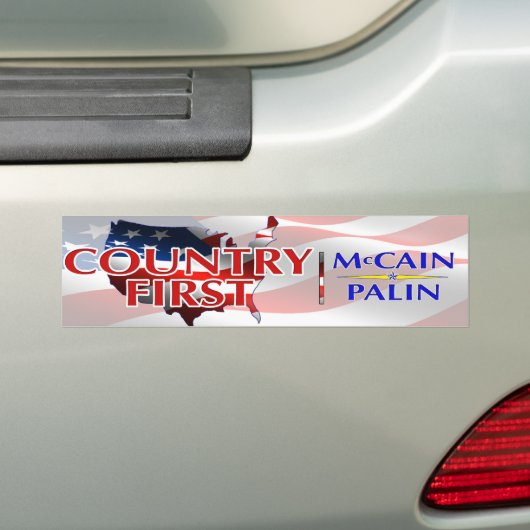 Land eerste Bumpersticker (Op auto)