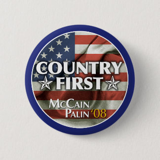 Land eerste: McCain-Palin-Button Ronde Button 5,7 Cm