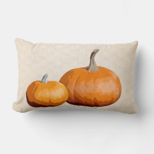 Land Elegant Harvest Pumpkins Faux Textured Kussen