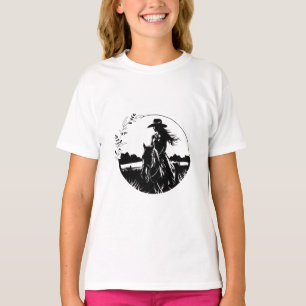 Land Elegant Paard Cowgirl Western Ruitersport T-shirt
