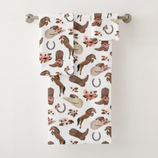 Land en Floral White Bad Handdoek